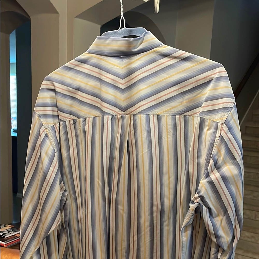 The Territory Ahead Blue and Yellow Casual Button Down Shirt - Picture 5 of 8